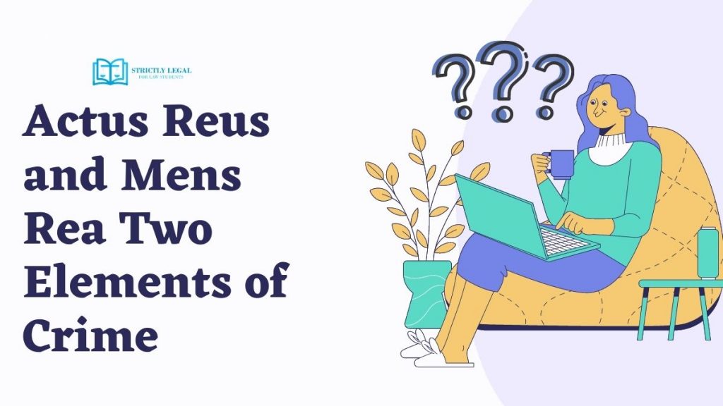 Actus Reus and Mens Rea Two Elements of Crime