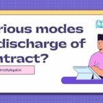 Various modes of discharge of contract