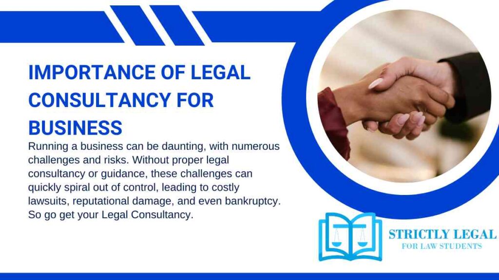 Running a business can be daunting, with numerous challenges and risks. Without proper legal consultancy or guidance, these challenges can quickly spiral out of control, leading to costly lawsuits, reput